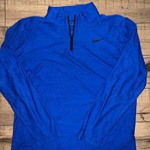 Nike Dri-Fit Blue 1/4 Zip Women’s Long Sleeve Running Jacket Size Medium